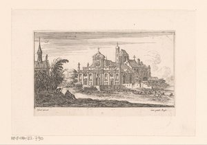 Ansicht der Kirche Saint-Laurent von Israël Silvestre