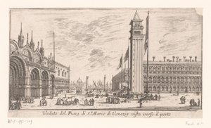 Ansicht des Markusplatzes in Venedig