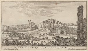 Ansicht der Navicule St. Estienne le Rond und des Kolosseums in Rom