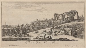 Ansicht des Maior-Palastes in Rom von Israël Silvestre