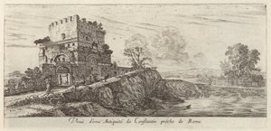 Ansicht einer Antike von Konstantin in der Nähe von Rom von Israël Silvestre