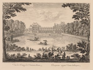 Ansicht des Teichs von Fontainebleau, 1666 von Israël Silvestre