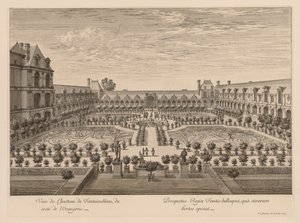 Ansicht des Schlosses von Fontainebleau, von der Seite der Orangerie, 1679