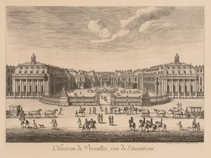 Vue du Château de Versailles, vu de lavant-cour