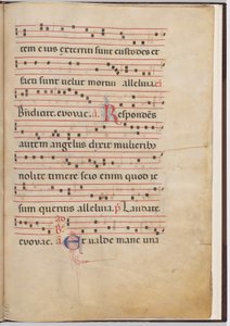 Blatt 4 aus einem Antiphonar-Fragment von Italian 13th Century