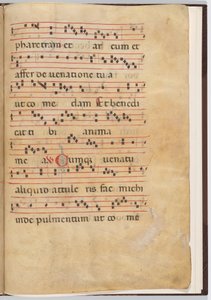 Blatt 8 aus einem Antiphonar-Fragment von Italian 13th Century