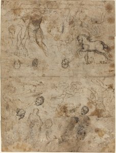 Blatt mit Studien von Italian 16th Century
