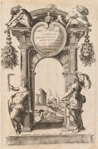 Libro Appartenente al Architettura [Titelseite] von Italian 16th Century, after Antonio Labacco, published by Giovanni Boni