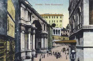 Genua, Ponte Monumentale (Farbfoto)