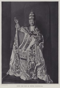 Papst Leo XIII. auf dem Papstthron von Italian Photographer