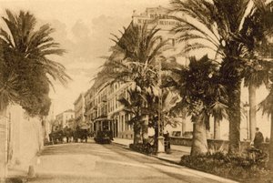 San Remo, Corso Imperatrice (s/w Foto) von Italian Photographer