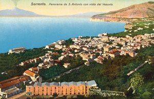 Sorrent, Panorama von S. Antonio mit Blick auf den Vesuv