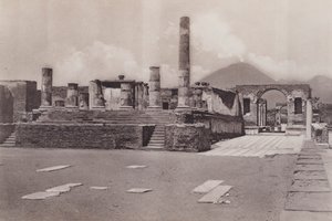 Tempio Di Giove, Tempel des Jupiter (s/w Foto) von Italian Photographer