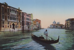 Venedig, Canal Grande von der Accademia, Palazzo Franchetti von Italian Photographer