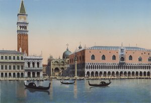 Venedig, Piazzetta San Marco und Dogenpalast von der Lagune von Italian Photographer