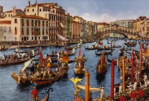Venedig: Canal Grande in Feier