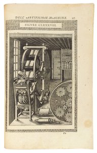 Eine Seite aus dem Buch "Le diverse et artificiose machine", 1588 von Italian School