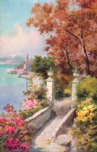Eine Villa am Lago Maggiore, Italien von Italian School