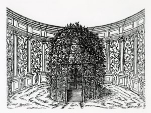 Ein Laubengang, aus Hypnerotomachia Poliphili, zugeschrieben Francesco Colonna, veröffentlicht 1499