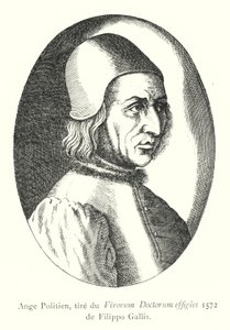 Ange Politien, aus dem Virorum Doctorum effigies 1572 von Filippo Gallis von Italian School