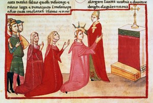 Erzbischof von Mailand krönt Heinrich VII. und seine Frau