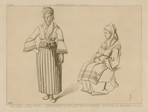 Bulgarische Collakia und Pflanzer von Balga bei Saloniki von Italian School