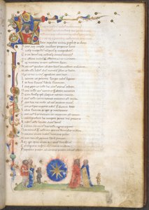 Ein Mitglied der Familie Stella aus Verona: das Wappen der Familie: azurblau, ein achtzackiger Stern von Italian School
