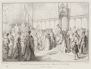 Caterina Cornaro heiratet per Stellvertreter Jacopo Lusignano, König von Zypern