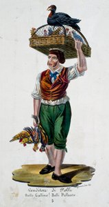 Händlerin von Hühnern, Italien von Italian School