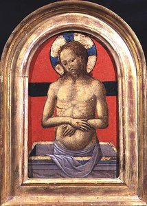 Christus, Mitte eines Triptychons (Tafel) von Italian School