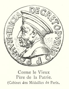 Cosme der Alte, Vater des Vaterlandes, Kabinett der Medaillen von Paris von Italian School