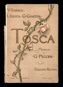 Cover, Libretto della Tosca von Giacomo Puccini, Edizione Ricordi, Italien von Italian School