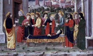 Tod der Jungfrau (Teil eines Predella), Veneto, ca. 1480 von Italian School
