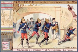 Dekoration für Akt I, Szene i von Carmen von Georges Bizet von Italian School