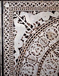 Detail des ursprünglichen Marmorbodens 11.-13. Jahrhundert von Italian School