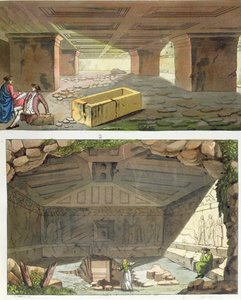 Entdeckung etruskischer Gräber, ca. 1820