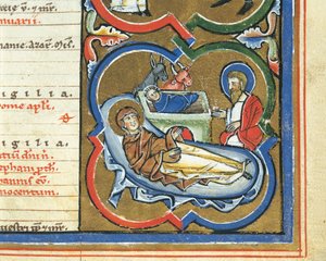 Elisabethanischer Kalender, Dezember, Geburt Christi von Italian School