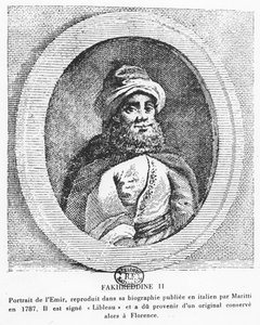 Emir Fakhr-al-Din II (Gravur) von Italian School
