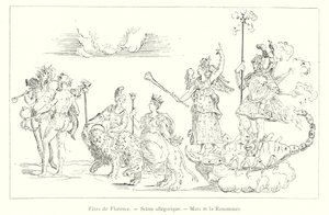 Feste von Florenz, allegorische Szene, Mars und der Ruhm von Italian School