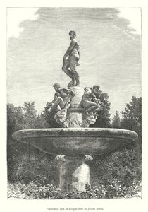 Brunnen von Jean de Bologne in den Boboli-Gärten (Gravur) von Italian School