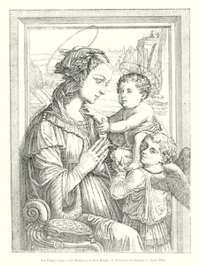 Fra Filippo Lippi, Die Madonna und das göttliche Kind, Sammlung von Florenz, Pitti-Palast von Italian School