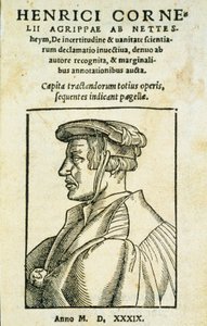 Frontispiz von De Incertitudine et Vanitate Scientiarum Declamato Invectiva, von Heinrich Cornelius Agrippa, 1539