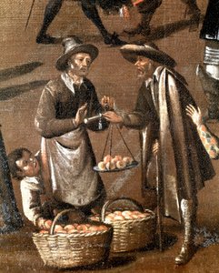 Obsthändler und kleiner Dieb (Detail) von Italian School