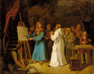 Giotto demonstriert die Kunst des Zeichnens in seinem Atelier