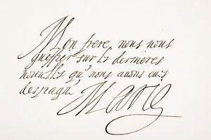 Handschrift und Unterschrift von Marie de Medici