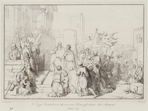 Der Doge Pietro Orseolo II hilft Bari, das von den Sarazenen belagert wird von Italian School