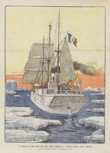Die Reise zum Nordpol des Herzogs der Abruzzen, Die Stella Polare im Eis von Italian School
