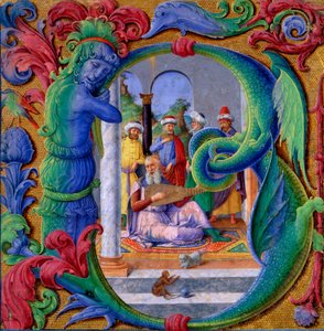 Illuminierte Initiale B
