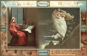 Illustration zu Dantes Die Göttliche Komödie von Italian School