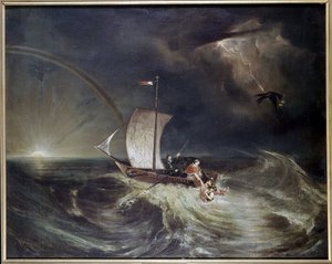 Unabhängigkeitsboot - Allegorische Komposition